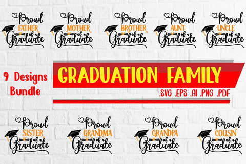 Graduation Family svg Bundle SVG zafrans studio 