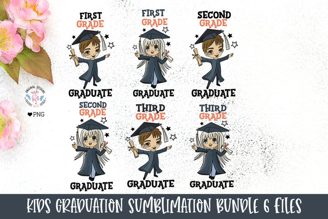 Graduation First to Third Grade Graduation Sublimation Boy and Girl Sublimation Graphic House Design 