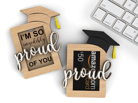 Graduation gift card holder | I'm so proud of you | Senior | Svg Laser-Ready Cut Files | Glowforge SVG Shelly Agronin 