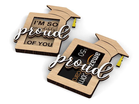 Graduation gift card holder | I'm so proud of you | Senior | Svg Laser-Ready Cut Files | Glowforge SVG Shelly Agronin 