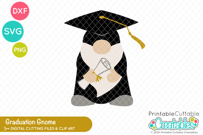 Graduation Gnome SVG SVG Printable Cuttable Creatables 