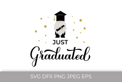 Graduation gnome wearing hat. Just graduated SVG SVG LaBelezoka 