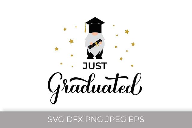 Graduation gnome wearing hat. Just graduated SVG SVG LaBelezoka 