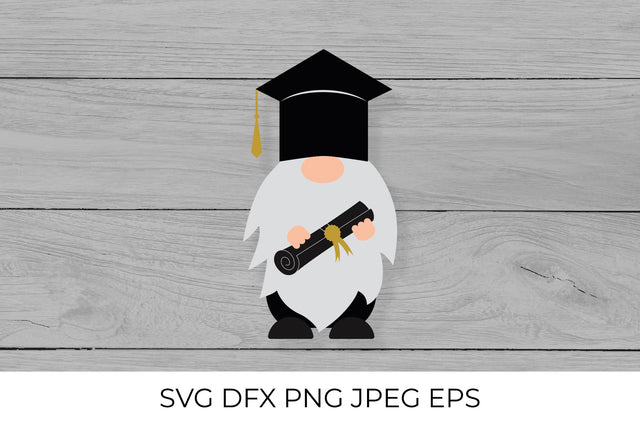 Graduation gnome wearing hat. Senior gnome SVG SVG LaBelezoka 