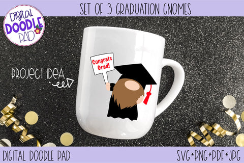 Graduation Gnomes Class of 2022 SVG Digital Doodle Pad 