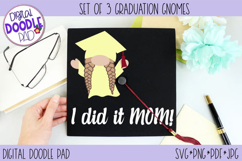 Graduation Gnomes Class of 2022 SVG Digital Doodle Pad 