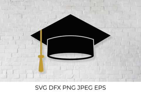 Graduation hat SVG. University or college graduation cap with tassel SVG LaBelezoka 