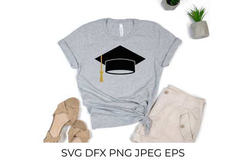 Graduation hat SVG. University or college graduation cap with tassel SVG LaBelezoka 