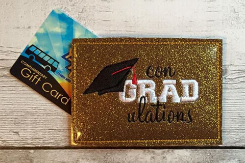 Graduation ITH Gift Card Holder Embroidery/Applique Designed by Geeks 