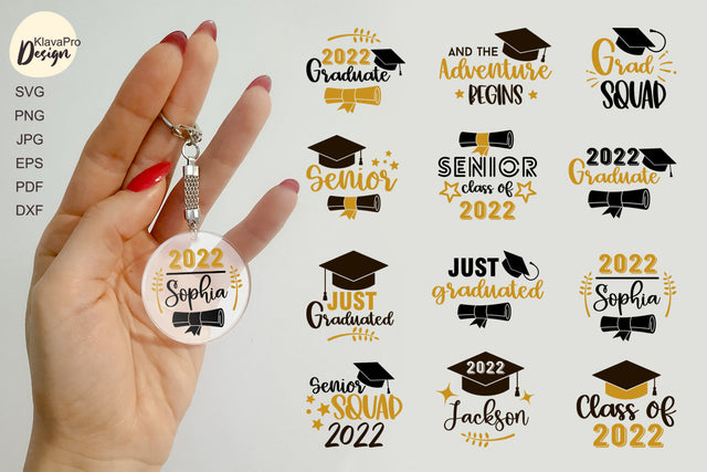 Graduation keychain bundle Svg layered Cut File SVG Klava P 