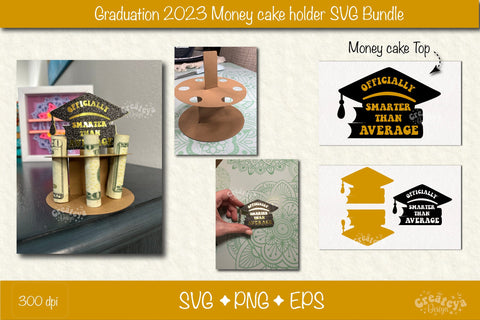 Graduation money cake SVG Graduation Bundle SVG Money holder SVG Cardstock money cake SVG Createya Design 