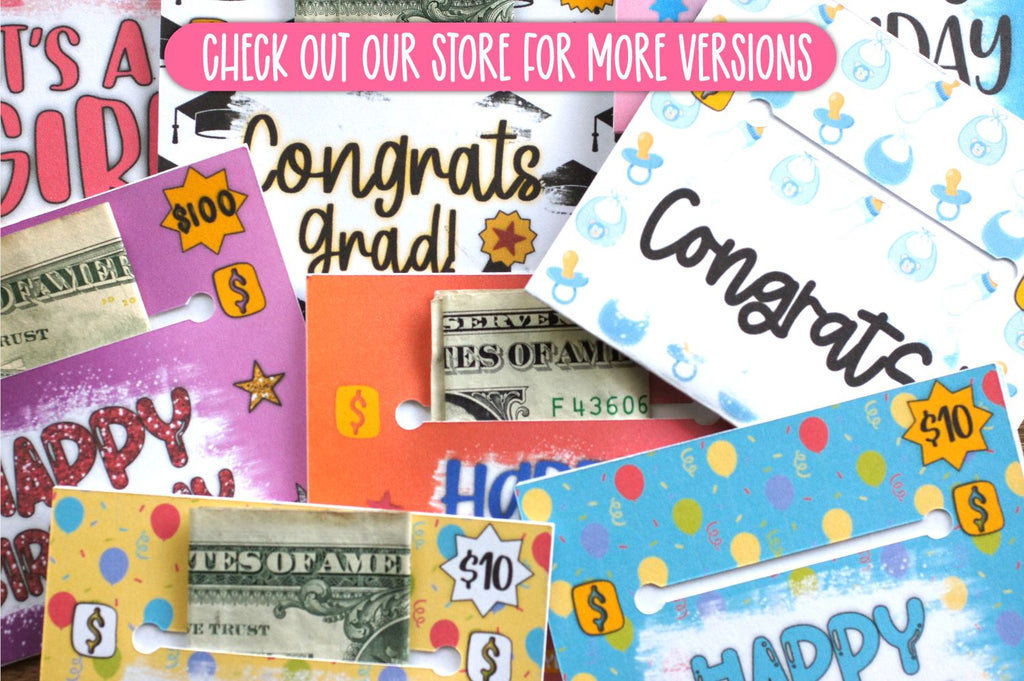 Graduation Money Card PNG Bundle Print And Cut Money Card - So Fontsy