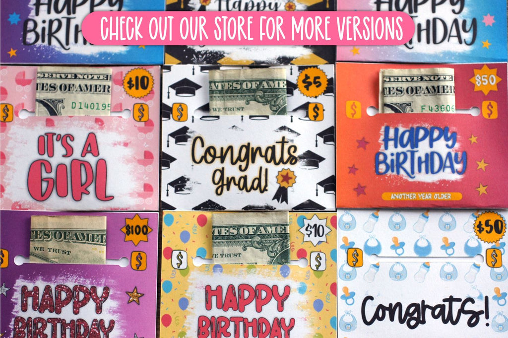 Graduation Money Card PNG Bundle Print And Cut Money Card - So Fontsy