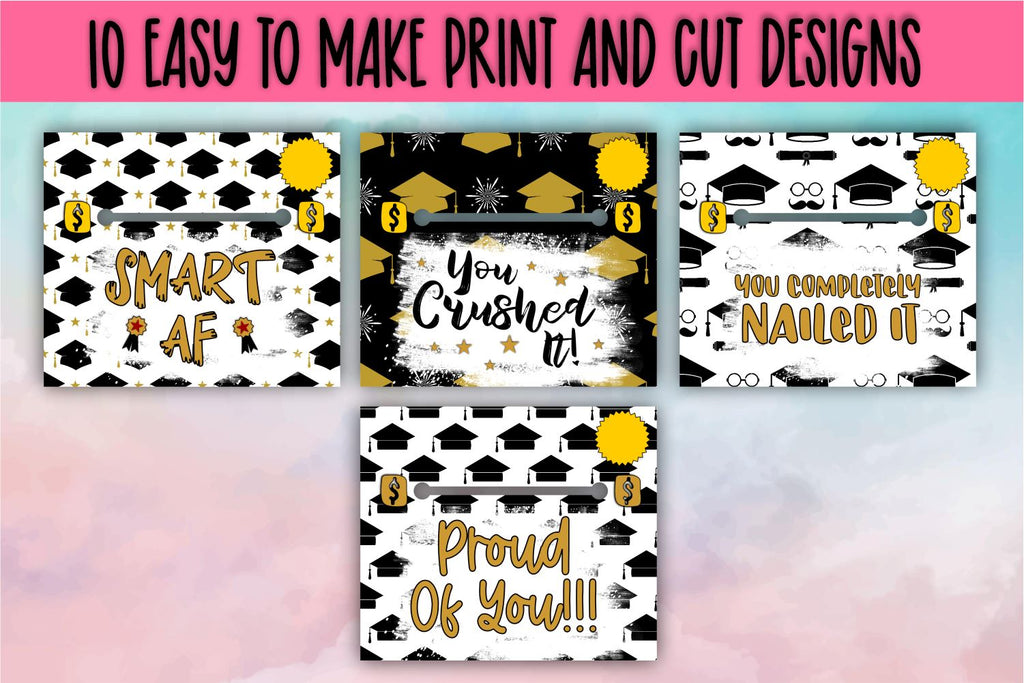 Graduation Money Card PNG Bundle Print And Cut Money Card - So Fontsy