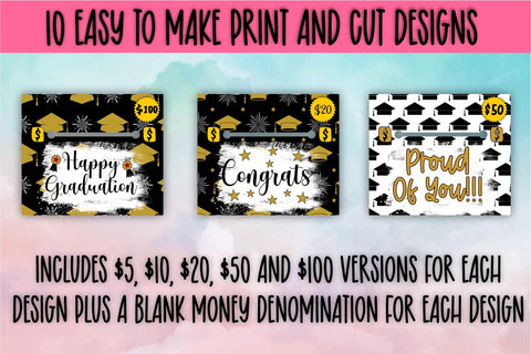 Graduation Money Card PNG Bundle Print And Cut Money Card Sublimation Whistlepig Designs 