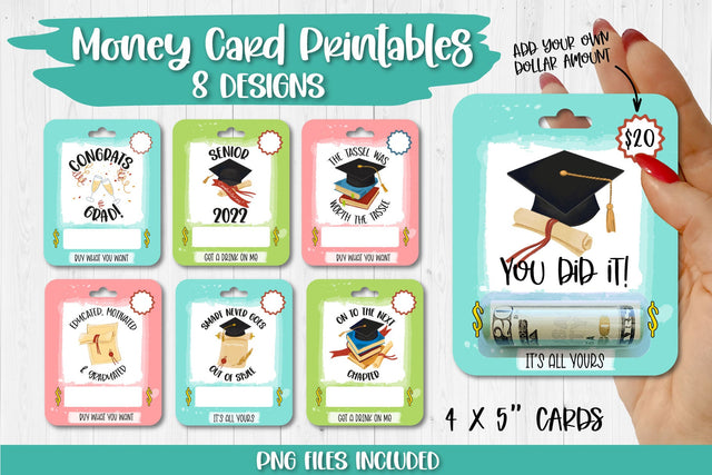 Graduation Money Card PNG Designs | Gift for Graduate Sublimation TatiStudio 
