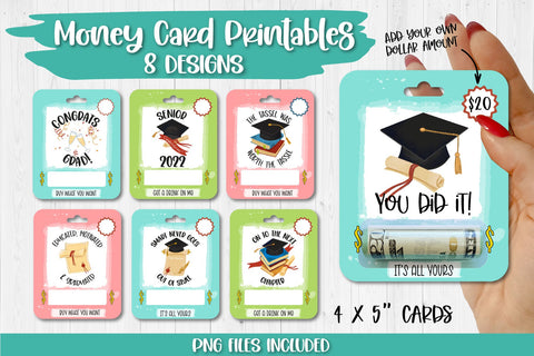 Graduation Money Card PNG Designs | Gift for Graduate Sublimation TatiStudio 