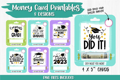 Graduation Money Card PNG Designs | Gift for Graduate SVG TatiStudio 