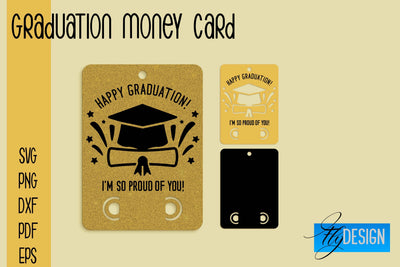 Graduation Money Card SVG | Glad To Be Grad SVG Design | Grad SVG Quotes SVG Fly Design 