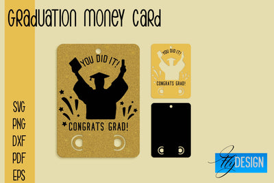 Graduation Money Card SVG | Glad To Be Grad SVG Design | Grad SVG Quotes SVG Fly Design 