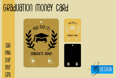 Graduation Money Card SVG | Glad To Be Grad SVG Design | Grad SVG Quotes SVG Fly Design 