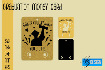 Graduation Money Card SVG | Glad To Be Grad SVG Design | Grad SVG Quotes SVG Fly Design 