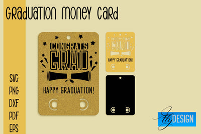 Graduation Money Card SVG | Glad To Be Grad SVG Design | Grad SVG Quotes SVG Fly Design 