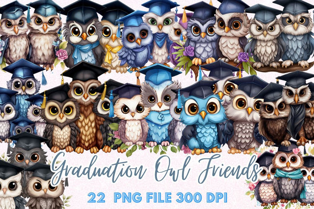 Graduation Owl Friends Sublimation Sublimation Regulrcrative 