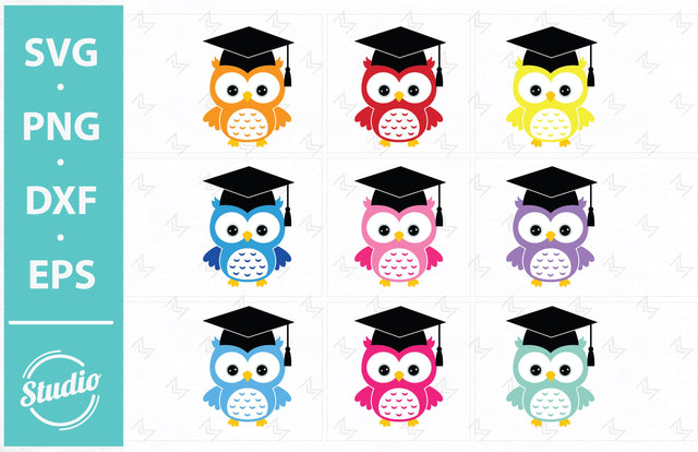 Graduation Owl svg, Owl Svg File, Owl monogram Svg, Png, Dxf, Eps. SVG SailorMoonDigitals 