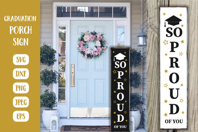Graduation Party Porch Sign SVG. Graduate Vertical Sign SVG LaBelezoka 
