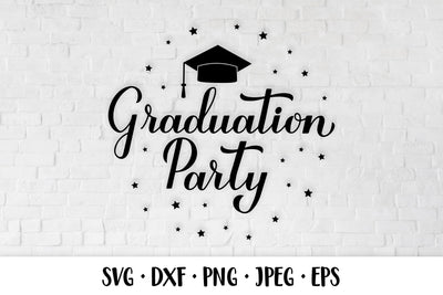 Graduation Party SVG. Grad celebration typography SVG LaBelezoka 