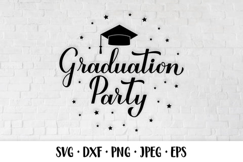 Graduation Party SVG. Grad celebration typography SVG LaBelezoka 