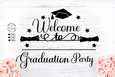 Graduation party svg sign Frame SVG Graphic House Design 
