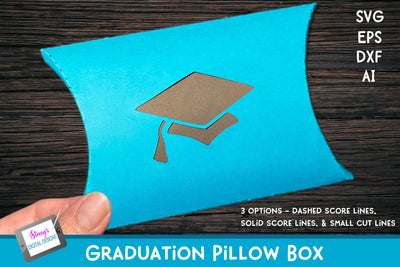 Graduation Pillow Box SVG Paper Cut | Graduation Gift Box SVG Stacy's Digital Designs 