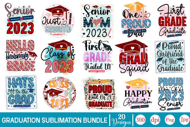 Graduation Sublimation Bundle Sublimation SVGs,Quotes and Sayings,Food & Drink,On Sale, Print & Cut Sublimation DesignPlante 503 