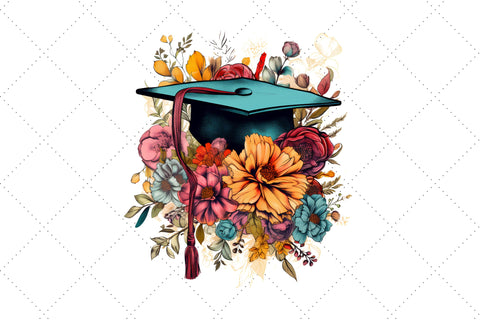 graduation Sublimation Floral Clipart Bundle, Sublimation, graduation Sublimation Floral Sublimation FloridPrintables 