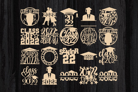 Graduation SVG Bundle, Cake Topper Svg, Class of 2022 Svg, Senior 2022 Svg, Png, Dxf, Eps, Ai, Cut Files For Cricut, Silhouette Cameo SVG TonisArtStudio 