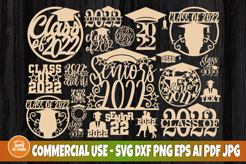 Graduation SVG Bundle, Cake Topper Svg, Class of 2022 Svg, Senior 2022 Svg, Png, Dxf, Eps, Ai, Cut Files For Cricut, Silhouette Cameo SVG TonisArtStudio 