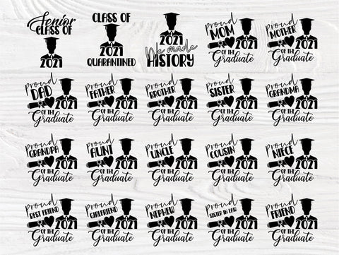 Graduation SVG Bundle, Class of 2021, Graduate Svg SVG TonisArtStudio 