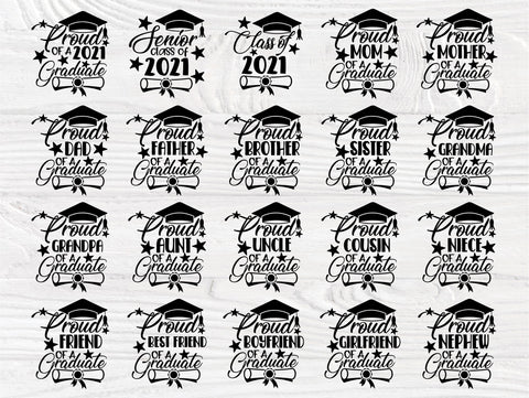 Graduation SVG Bundle, Class of 2021 Svg, Graduate SVG TonisArtStudio 