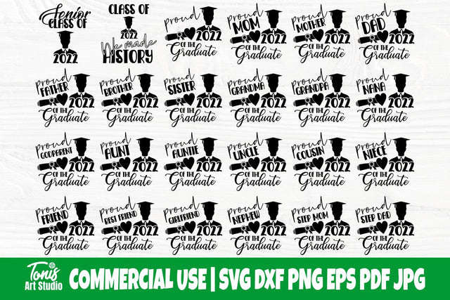 Graduation SVG Bundle, Class of 2022, Graduate Svg SVG TonisArtStudio 