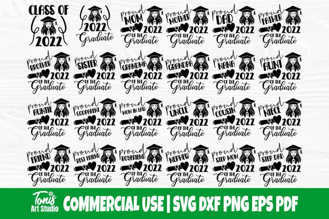 Graduation SVG Bundle, Class of 2022, Graduate Svg SVG TonisArtStudio 