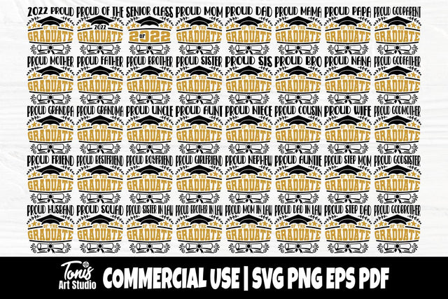 Graduation SVG Bundle, Class of 2022 Svg, Graduate SVG TonisArtStudio 