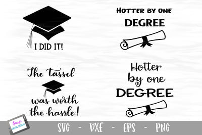 Graduation SVG Bundle - - Includes 4 graduation designs SVG Stacy's Digital Designs 