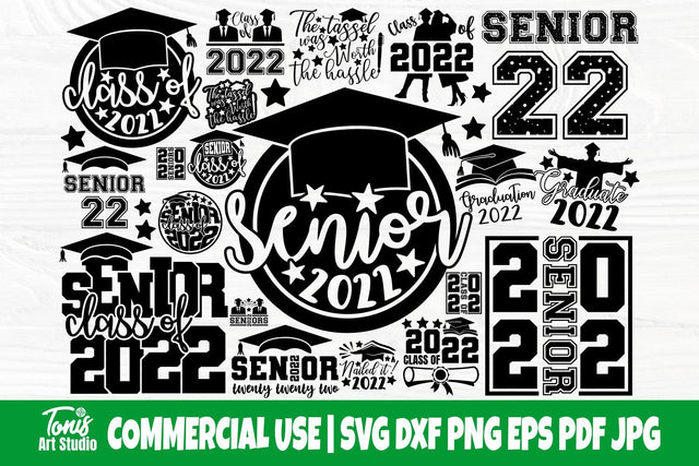 Graduation SVG Bundle, Senior 2022 SVG, Class of 2022 Svg, Png SVG TonisArtStudio 