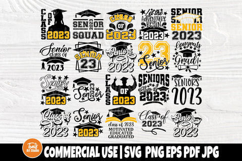 Graduation SVG Bundle - Senior 2023 Svg - Class of 2023 Svg - Graduate Svg - Png Sublimation SVG TonisArtStudio 