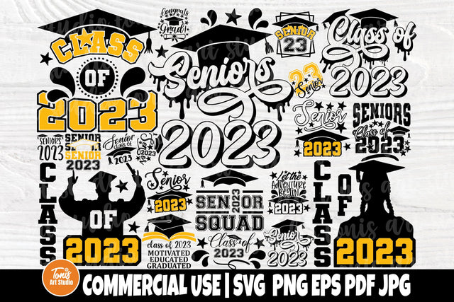Graduation SVG Bundle - Senior 2023 Svg - Class of 2023 Svg - Graduate Svg - Png Sublimation SVG TonisArtStudio 