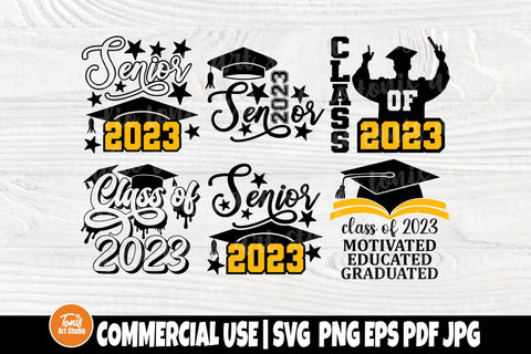 Graduation SVG Bundle - Senior 2023 Svg - Class of 2023 Svg - Graduate Svg - Png Sublimation SVG TonisArtStudio 