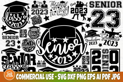 Graduation SVG Bundle, Senior 2023 SVG, Class of 2023 Svg, Png SVG TonisArtStudio 