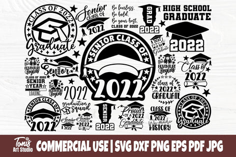 Graduation SVG Bundle, Senior Class of 2022 Svg SVG TonisArtStudio 